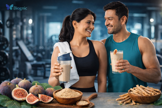 Biognic Fresh Fig & Ashwagandha Powder – Natural Strength, Energy & Wellness Support